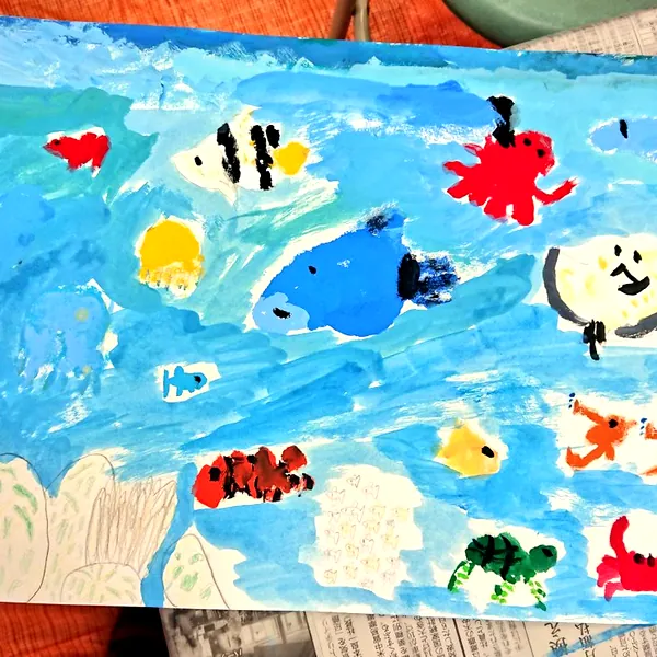 生徒の作品:海の生きものの絵